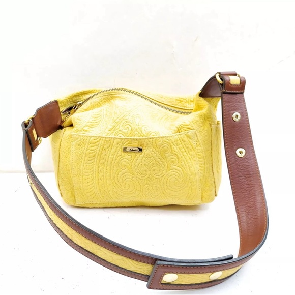Etro Shoulder BagYellow filagree style Canvas